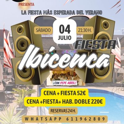 Fiesta Ibicenca Hotel Antequera Hills, 4 de Julio 2026